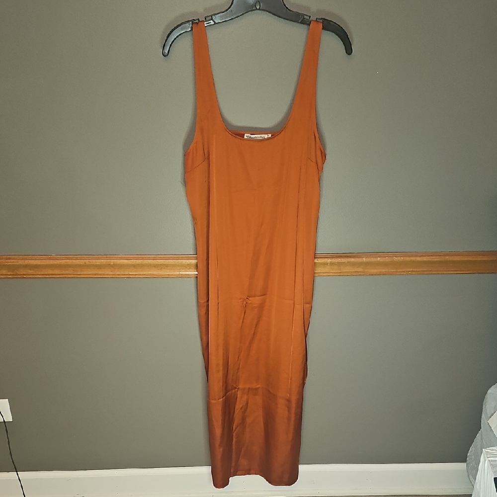 Abercrombie & Fitch Rust Midi Dress